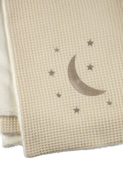 Sterntaler - Babydecke mit Motiv Himmelskörper, Ecru (A)