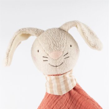 sigikid - Musselin-Schmusetuch Hase - Korallrosa