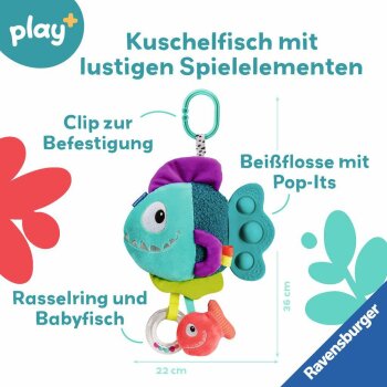 Ravensburger - Play+ Pop-it Piranha (blau)