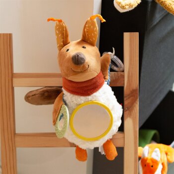 sigikid - Greifling & Aktiv-Kuscheltier Eichhörnchen Yellow
