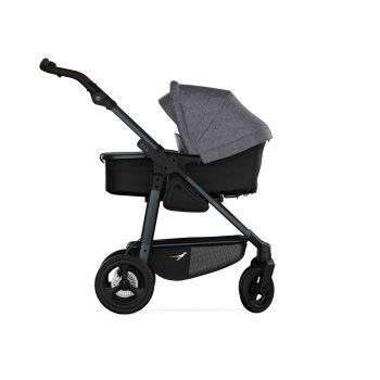 TFK - mono 4 - Kombikinderwagen 2-in-1 mit Luftkammerreifen Premium grau