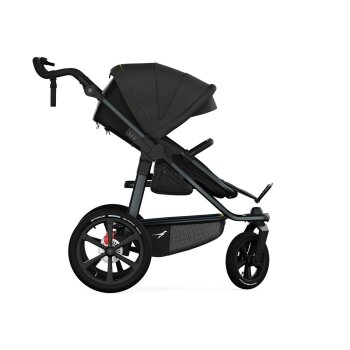 TFK - pro - 2-in-1 Kombikinderwagen mit Luftreifen Anthrazit mit roten Highlights