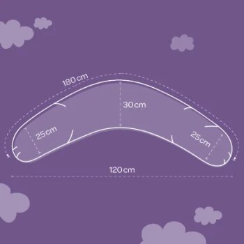 Träumeland - Stillkissen elastisch Moon grau (180 cm)