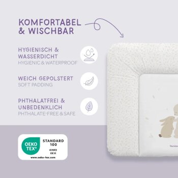 Träumeland - Wickelauflage 75 x 85 cm Hophop Bunny beige