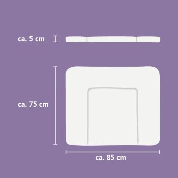 Träumeland - Wickelauflage 75 x 85 cm Hophop Bunny beige