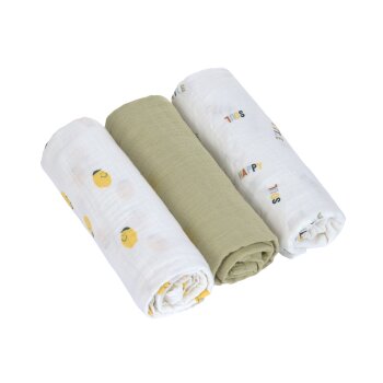 L&auml;ssig - Mullt&uuml;cher 3er Set 85 x 85 cm - Bio...