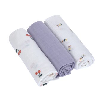 L&auml;ssig - Mullt&uuml;cher 3er Set 85 x 85 cm - Bio...