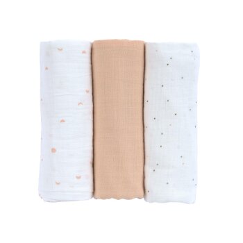L&auml;ssig - Mullt&uuml;cher 3er Set 85 x 85 cm - Bio...