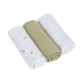 L&auml;ssig - Mullt&uuml;cher 3er Set 85 x 85 cm - Bio...