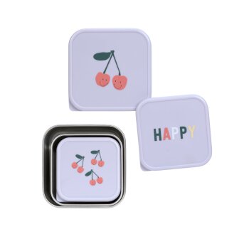 Lässig - Snackbox Kinder (3er Set) - Edelstahl...