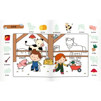 Coppenrath - Mini-Künstler - Mein 1. Sticker-Malbuch: Bauernhof