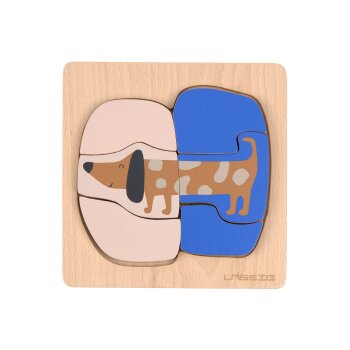 Lässig - Puzzle aus Holz - ab 2 Jahre - Little Mateys Hund (A)