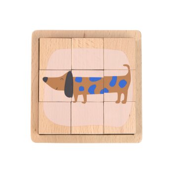 Lässig - Würfelpuzzle aus Holz - ab 2 Jahre - Little Mateys