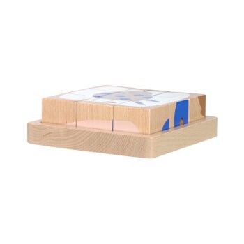 Lässig - Würfelpuzzle aus Holz - ab 2 Jahre - Little Mateys