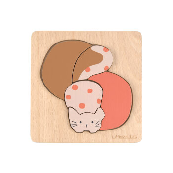 Lässig - Holzpuzzle Set (2 Stk) - Little Mateys, Katze