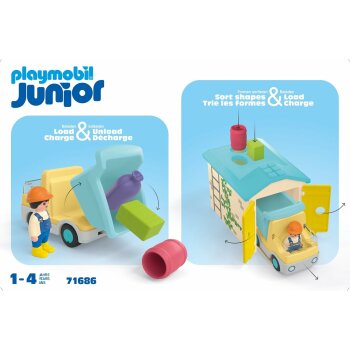 PLAYMOBIL - JUNIOR - 71686 LKW mit Sortiergarage