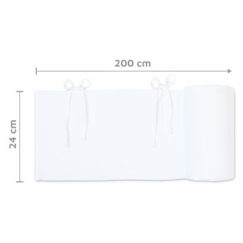 babybay - Nestchen ORGANIC COTTON, Weiß (Boxspring XXL)