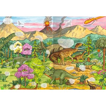 Ravensburger - Wimmeln, Rätseln, Stickern: Dinosaurier