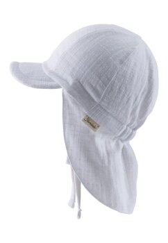 Sterntaler - Schirmmütze mit Nackenschutz weiß Gr.49