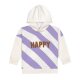 Lässig - Kids Hoodie Bio-Baumwolle Happy - Milky/Lilac, Gr. 86/92