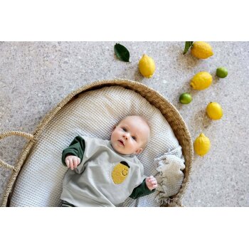 Lässig - Kids Sweater Bio-Baumwolle Lemon Light Blue, Gr. 74/80