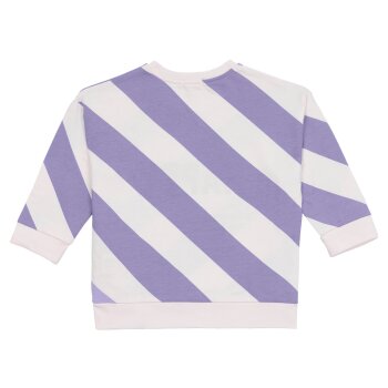 Lässig - Kids Sweater Happy - Milky/Lilac, Gestreift, 110/116, 4-6 Jahre