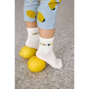 Lässig - Leggings Jersey Lemon Light Blue - Gr. 74/80 -zertifiziert