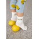 Lässig - Leggings Jersey Lemon Light Blue - Gr. 74/80 -zertifiziert