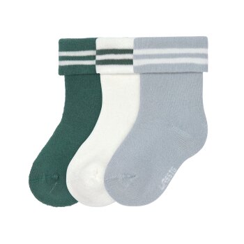 L&auml;ssig - Terry Socks 3er-Pack - Stripes Dark...