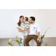 Lässig - Unisex-T-Shirt Relaxed Fit Happy - Milky, Gr. S, Erwachsene