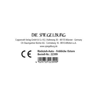 Die Spiegelburg - Fröhliche Ostern - Rückzieh-Auto, sort. (A)