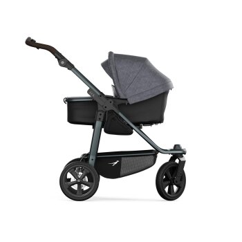 TFK - mono 3 - Kombikinderwagen 2-in-1 mit Luftkammerreifen Premium grau