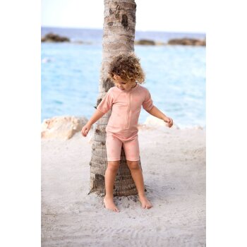 Lässig - Kurzarm Schwimmanzug mit UV-Schutz 60 - Starfish Peach, Gr. 74/80