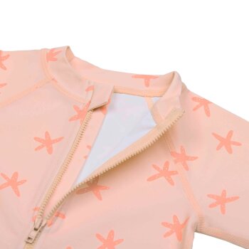 Lässig - Kurzarm-Schwimmanzug mit UV-Schutz 60 - Starfish Peach, Gr. 92