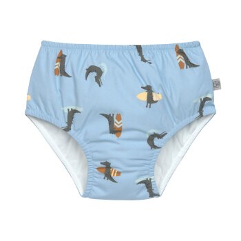 Lässig - Schwimmwindel Crocodile - Sky Blue, Gr. 74/80