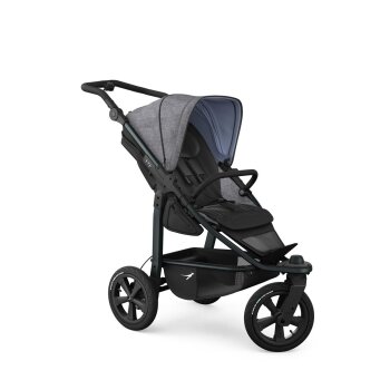 TFK - mono 3 - Kombikinderwagen 2-in-1 mit Luftreifen Premium grau