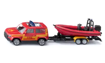SIKU - Land Rover Defender mit Boot