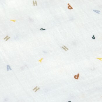 Lässig - Mulltücher 3er Set 60 x 60 cm - Bio Baumwolle, Happy Fruits, Blau (2)