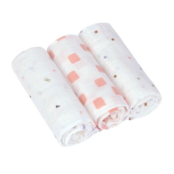 L&auml;ssig - Mullt&uuml;cher 3er Set 85 x 85 cm - Bio...