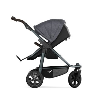 TFK - mono 3 - Kombikinderwagen 2-in-1 mit Luftkammerreifen Premium schwarz