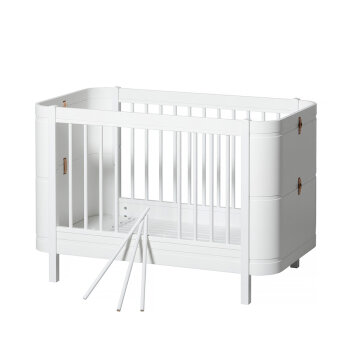 Oliver Furniture - Wood Mini+ Babybett (68 x 122 cm) Weiß