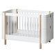 Oliver Furniture - Wood Mini+ Babybett inkl. Umbauset Juniorbett (68 x 122 / 162 cm) Weiß / Eiche