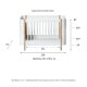 Oliver Furniture - Wood Mini+ Babybett inkl. Umbauset Juniorbett (68 x 122 / 162 cm) Weiß / Eiche