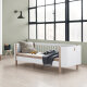 Oliver Furniture - Wood Mini+ Babybett inkl. Umbauset Juniorbett (68 x 122 / 162 cm) Weiß / Eiche