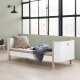 Oliver Furniture - Wood Mini+ Babybett inkl. Umbauset Juniorbett (68 x 122 / 162 cm) Weiß / Eiche