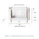 Oliver Furniture - Wood Mini+ Babybett inkl. Umbauset Juniorbett, 68x122/162 cm, Weiß / Eiche