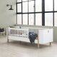 Oliver Furniture - Wood Mini+ Babybett inkl. Umbauset Juniorbett, 68x122/162 cm, Weiß / Eiche