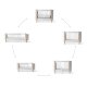 Oliver Furniture - Wood Mini+ Babybett inkl. Umbauset Juniorbett, 68x122/162 cm, Weiß / Eiche