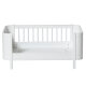 Oliver Furniture - Wood Mini+ Babybett inkl. Umbauset Juniorbett (68 x 122 / 162 cm) Weiß