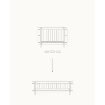 Oliver Furniture - Wood Mini+ Umbauset Juniorbett (Ergänzung f. Mini+ Babybett), Weiß / Eiche